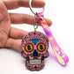 Keychain Calavera Sweet Whimsical Skull Key chain Keyring