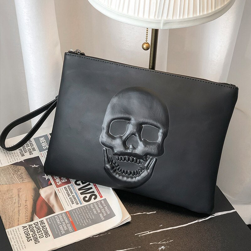 Fashion Skull Clutch Bag Men's Handbags