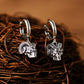 Real 100% 925 Sterling Silver Skull Stud Earrings