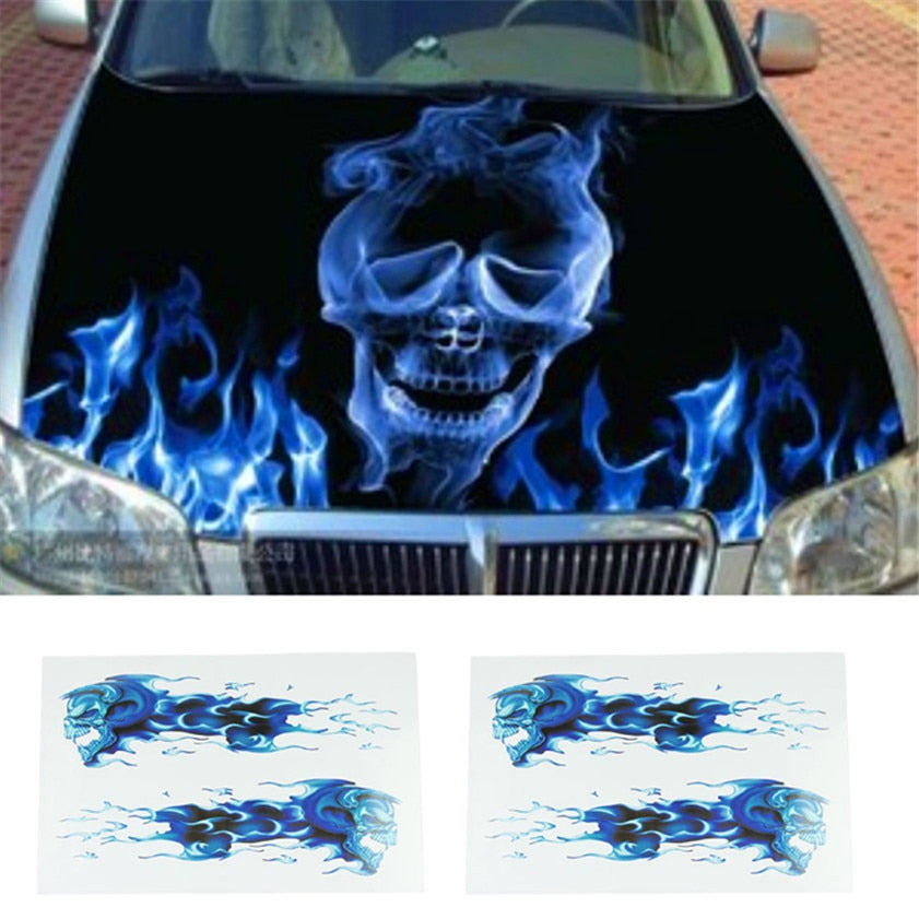 High Quality Automobile motorcycle necessary stickers/blue flames