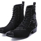 High quality Black Designer Men genuine leather ankle boots