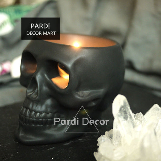 Holiday alternative golden skull candle holder silver/black holder/personality decoration craft 1pc/lot