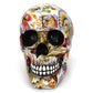 Skull Decoration Resin Human Skeleton Skull Color Flower Painting