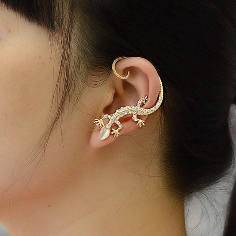 Hot 1 Pc Women Lady Girl Fashion Elegant Charming Lizard Design Ear Cuff Earrings Jewelry Gift