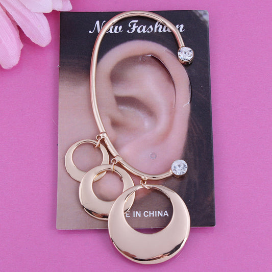 Hot 1pc Rhinestone Crystal A round shape Ear cuffs Ear clips Earring jewelry