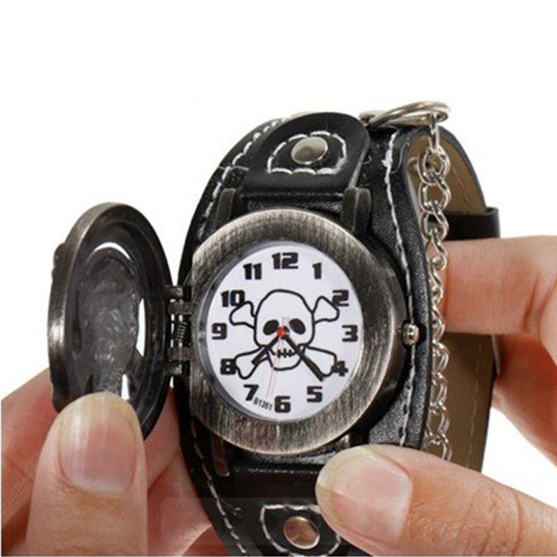 Hot Sale Skull Watch Men Wrist Watch Punk Clamshell Fashion Watches Men's Watch Clock relogio masculino relojes para hombre
