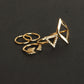 Hot sell Gold & Silver  Mid Finger Ring 5pcs/Set Punk style Arrow triangle joint ring