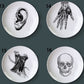 Human Body structure decorative plate art ceramic dish display tray club price fun skull dish creative kitchen decoration set