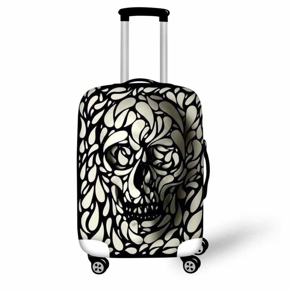 3D Punk Skull Head Printed Luggage Waterproof Covers for 18-30 Inch