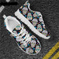 Sugar Skull Floral Flats Sneaker Shoes for Women