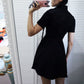 Japanese Harajuku Vintage Gothic Lolita Dresses Black Red Slim Chinese Style Cheongsam Dress