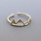 New Fashion Adjustable Ring Open Mountain Rings for Women Birthday Gift Charm Jewelry Finger Wave Rings Anillos Bague
