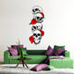 Wall Stickers Skull Skeleton Background Wall Sticker Removable PVC 57x45CM Wall Stickers Home Decor Living Room Skull