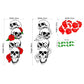 Wall Stickers Skull Skeleton Background Wall Sticker Removable PVC 57x45CM Wall Stickers Home Decor Living Room Skull