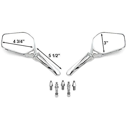 Aluminum Motorcycle Mirror Skeleton Skull Hand Motor Bike Rearview Mirror For  Honda Kawasaki Suzuki Cruiser 8mm 10 mm