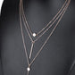 Women Necklaces & Pendants 3 multi layer Necklace Tassel Charm Bar statement Necklace for Women gift
