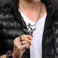 New Male Costume Accessory  Stainless Steel High Quality Gun&Skull Cool Pendant Necklace Punk Gothic Biker Jewelry