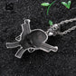 New Male Costume Accessory  Stainless Steel High Quality Gun&Skull Cool Pendant Necklace Punk Gothic Biker Jewelry