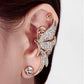 New Fashion Fine Jewelry Gold Color Full Rhinestone Elves Butterfly Ear Clip Single Left ear Earrings For Women E-138