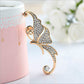 New Fashion Fine Jewelry Gold Color Full Rhinestone Elves Butterfly Ear Clip Single Left ear Earrings For Women E-138