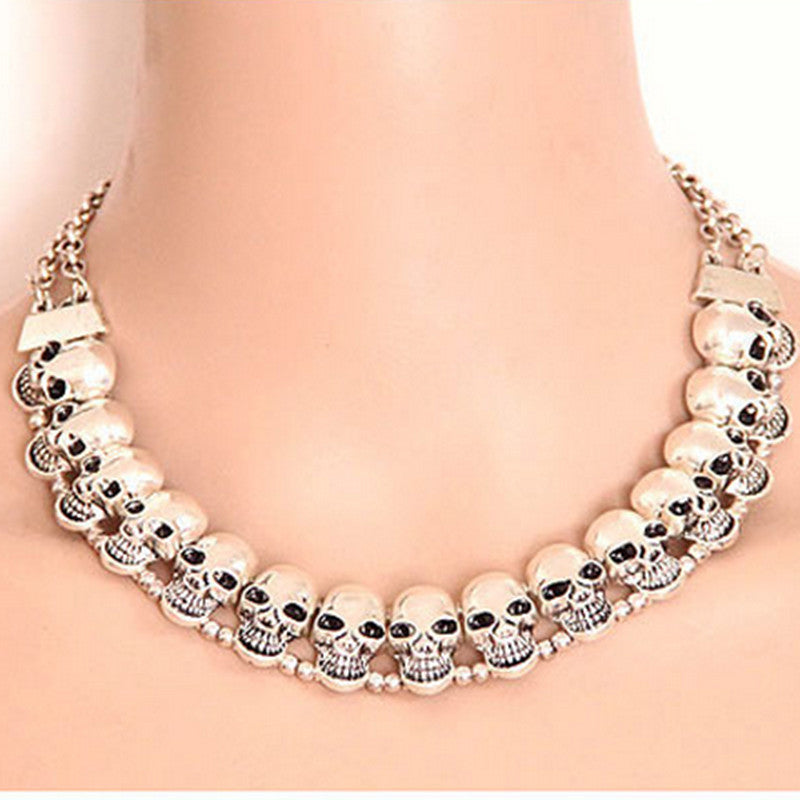 Necklace Women Skull Necklaces & Pendants Bijoux Choker Necklace Fashion Jewelry Statement Necklace For Women Collares