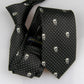 Ties Men's Suit Black with Silver Dot Skull head Pattern Halloween