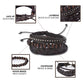 1Set (3-4PCs) Leather Bracelet Men Multilayer Bead Bracelet Punk Wrap Bracelets for Women Vintage punk Men Jewelry