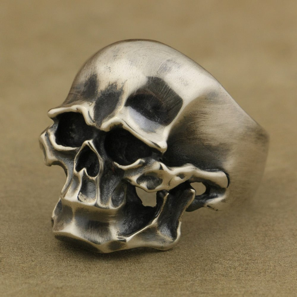 925 Sterling Silver Heavy Skull Ring Mens Biker Rock Punk Ring TA43 US Size 7~15