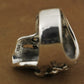 925 Sterling Silver High Detail Skull Cross Red CZ Eyes Men Biker Ring
