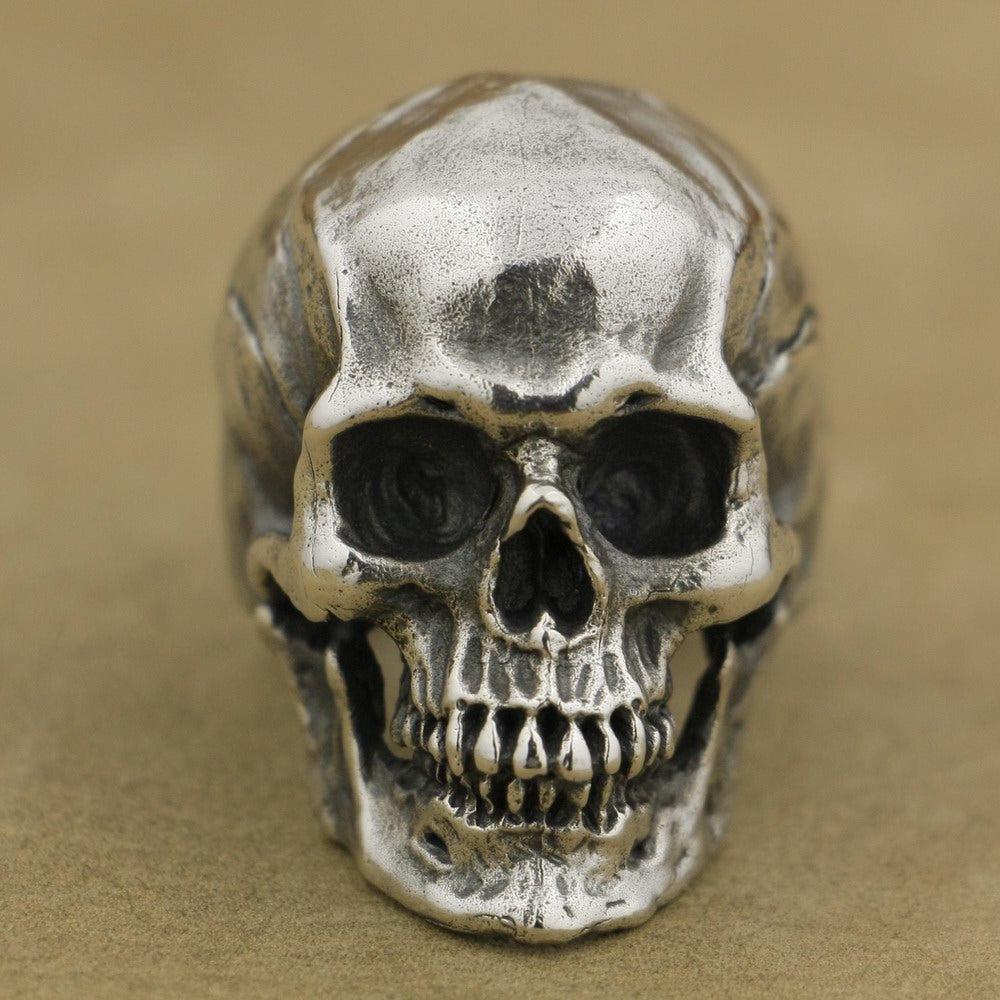 925 Sterling Silver High Detail Skull Ring Mens Biker Punk Ring TA50 US Size 7~15