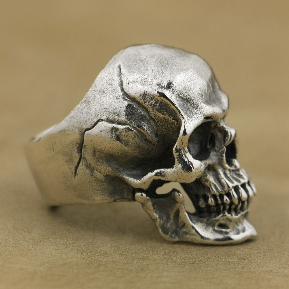 925 Sterling Silver High Detail Skull Ring Mens Biker Punk Ring TA50 US Size 7~15