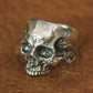 925 Sterling Silver Skull Ring Mens Biker Rock Punk Ring