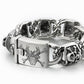 Huge Heavy 316L Stainless Steel Deep Laser Engraved Pirate Skull Bracelet
