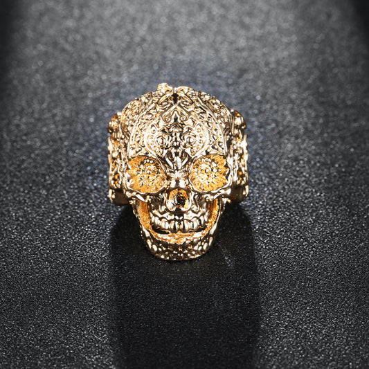 Skeleton Skull  High Quality Skull Alloy Hot Sale 9 Sizes Unique Men Custom 1PC New 3Colors Rings Women