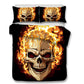 Skull  Flame Bedding Set Super King Queen Size