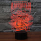 Led Home Decor 7 Colors Changing Motorcycle Modelling 3D Luminarias Table Lamp Usb Touch Skull Lamp Cool Boy Night Lights Gifts