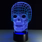Luminarias Night Light 3D Lamp Skull 3D Lights 7 Colors Children's nightlight Visual Led Night Lights Illusion Mood Lamp