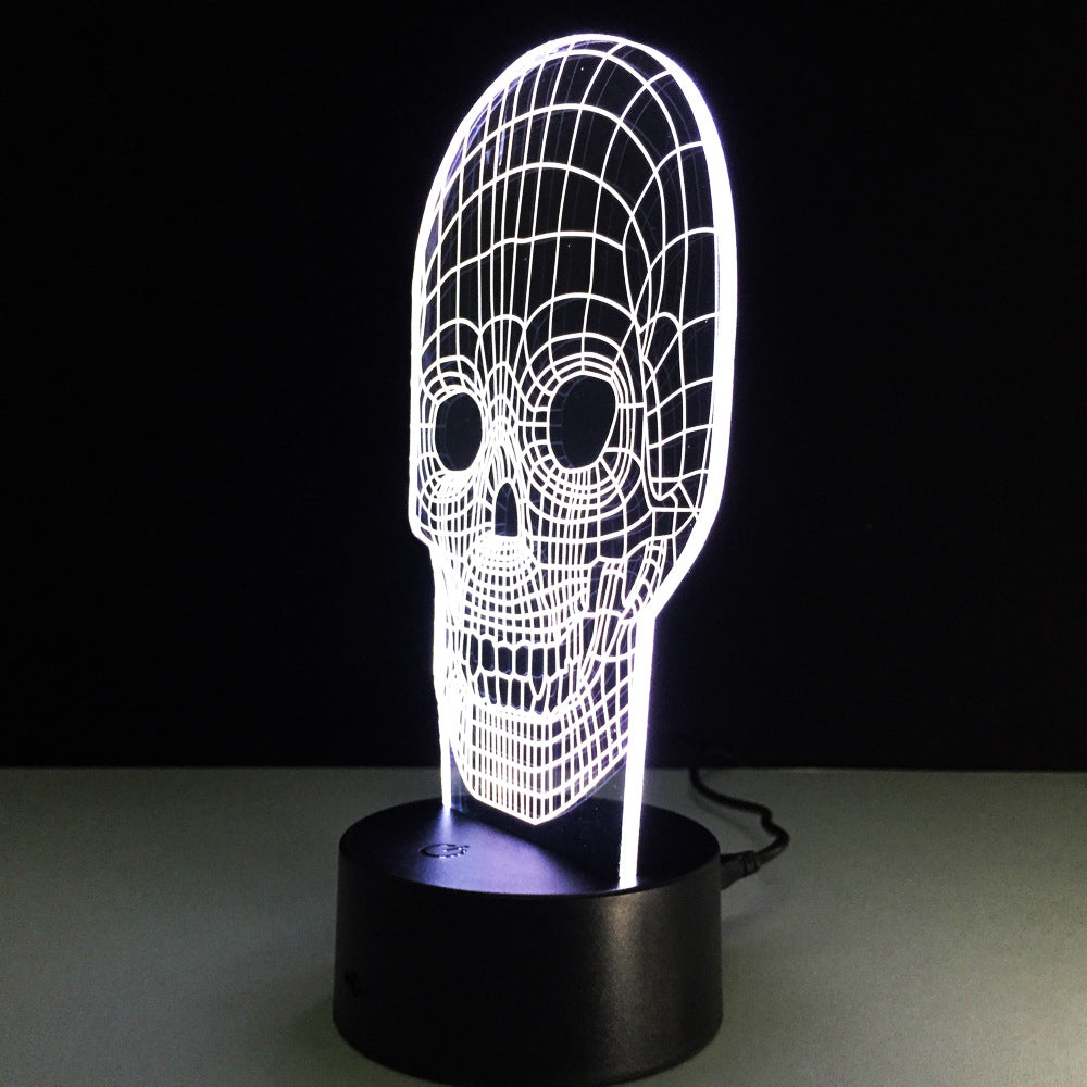 Luminarias Night Light 3D Lamp Skull 3D Lights 7 Colors Children's nightlight Visual Led Night Lights Illusion Mood Lamp
