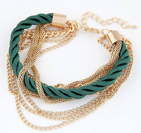 Fashionable Rope Chain Decoration Bracelet For Girl Six Color Hot Selling Bracelet For Summer Party Special Accessory