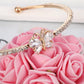 MINHIN New Arrival Romantic Butterfly Design Cuff Bracelet High Quality Golden Plated Wedding Bracelet Girl's Banquet Accessory