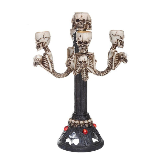 Skull Halloween Punk Table Centrepiece Stand Decorative Candle Stick Holder
