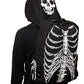Men Women Unisex Skull Skeleton Printed Bag School Travel Book Bag Gothic Punk Street Style With Hat Hoodie Bag Gift
