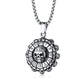 Men's Punisher Skull and Roman Numerals Pendant Necklace for Men Stainless Steel Vintage Style Punk Biker Male Jewelry 24 inch
