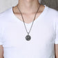 Men's Punisher Skull and Roman Numerals Pendant Necklace for Men Stainless Steel Vintage Style Punk Biker Male Jewelry 24 inch