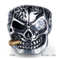 Men's Skull Biker Pirate Skeleton Rings Punk Stainless Steel With Crystal Male Retro Jewelry Decorations Accessor