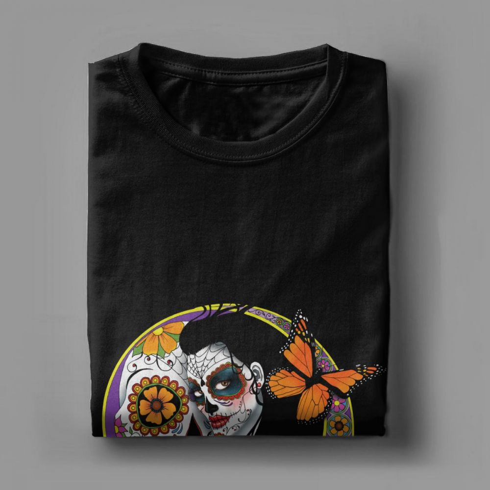 Sugar Skull Vintage Cotton Tees Short Sleeve