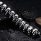 Skull Links Chain Bracelet in Silver Color Stainless Steel Large Heavy Gothic Punk