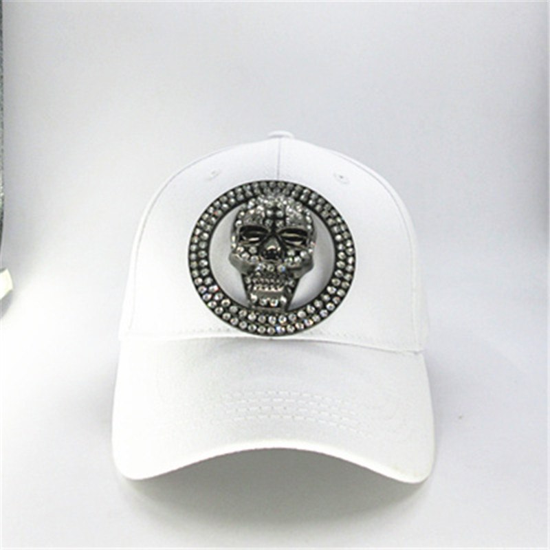 Metal skull cotton Casquette Baseball Cap hip-hop cap Adjustable Snapback