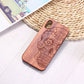 Sugar skull Vintage Floral Engraved Wood Phone Case