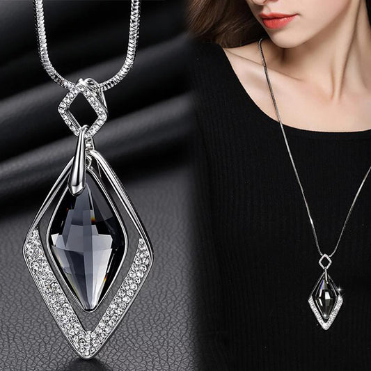 Long Necklaces & Pendants for Women Collier Femme Geometric Statement Colar Maxi Fashion Crystal Jewelry Bijoux 2018